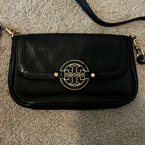 Tory Burch Black Leather Amanda Crossbody Bag